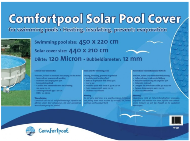 Solar Zwembad Afdekdeken voor 450x220cm detail