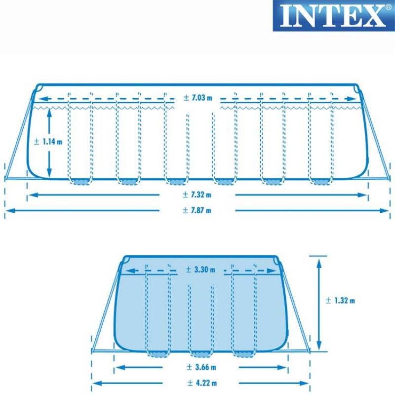 Intex Ultra XTR Frame Zwembad 732 x x 132 cm Incl. Zandfilterpomp kopen? - De Bruine Zwembaden